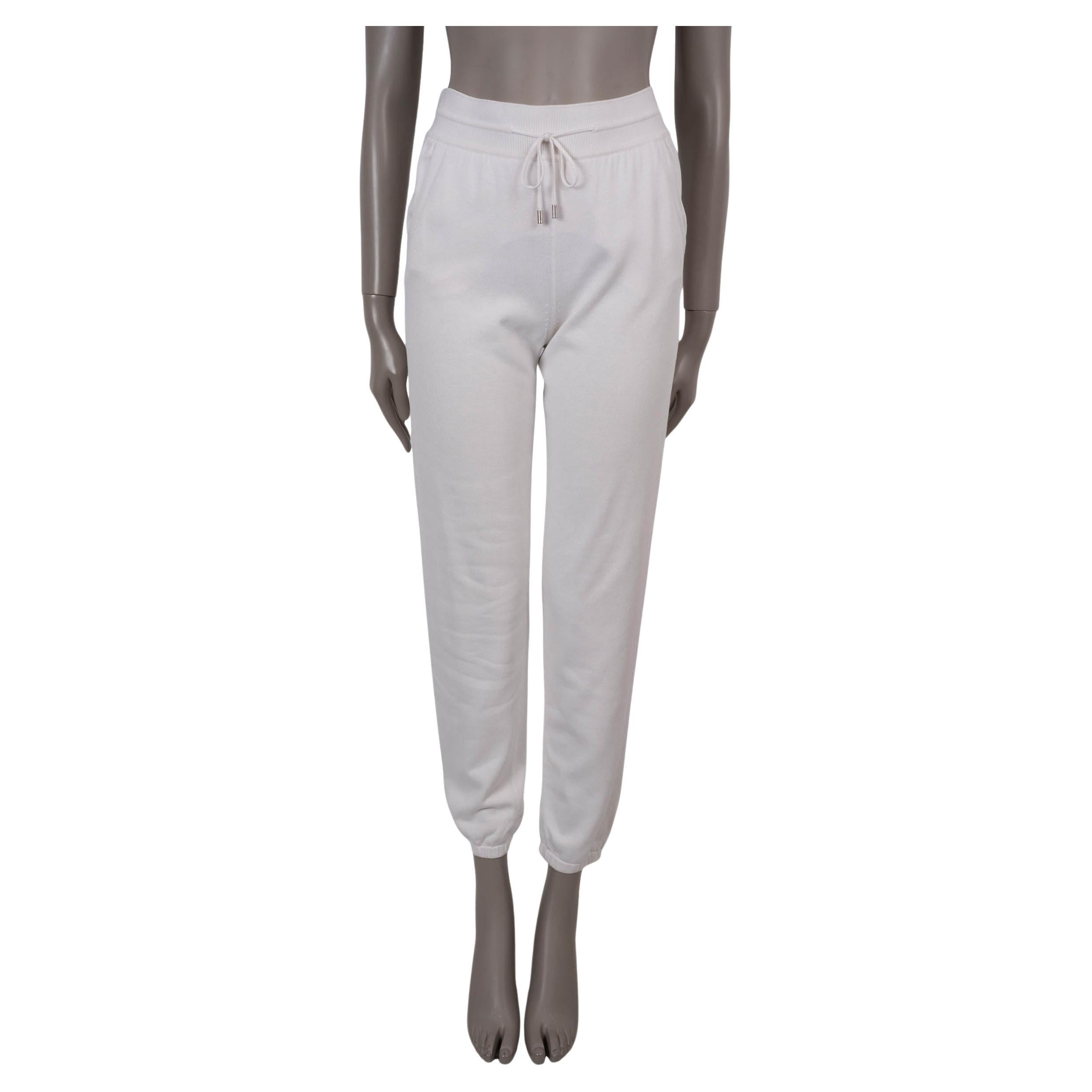 Loro Piana - Pantalon QUIBERON en soie et coton blanc 38 XS