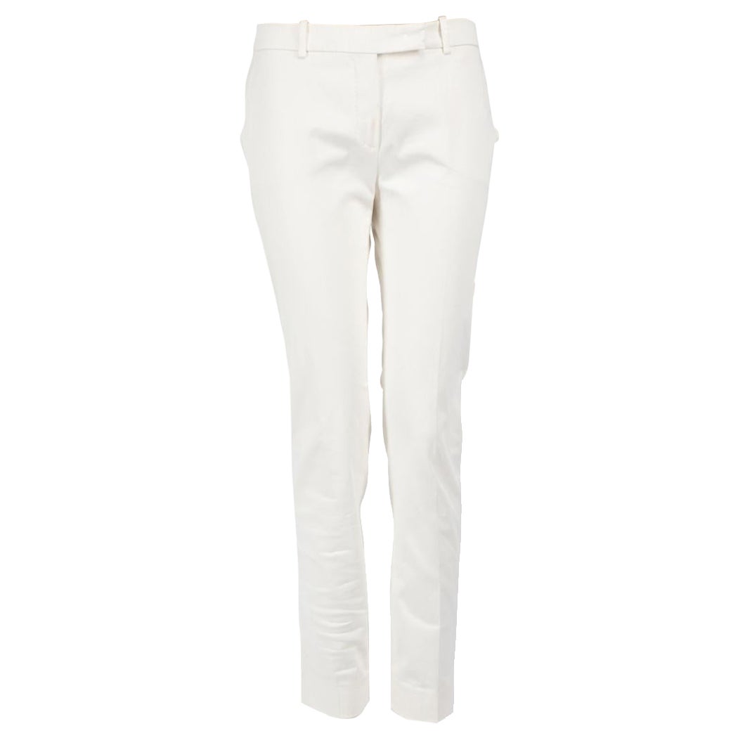 Loro Piana White Skinny Fit Leg Trousers Size M