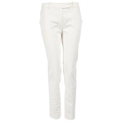 Used Loro Piana White Skinny Fit Leg Trousers Size M