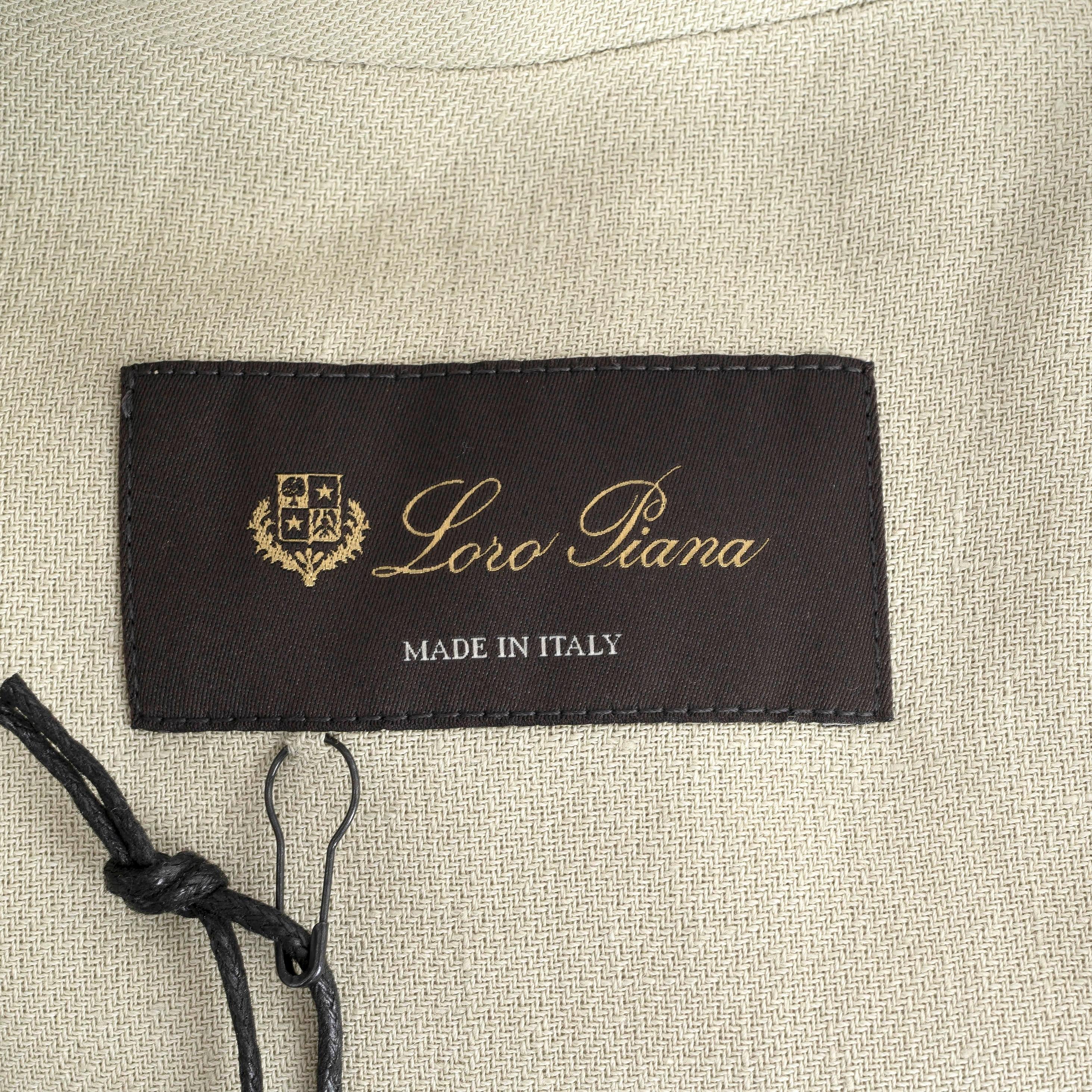 Women's LORO PIANA Wild Sage linen 2024 EDVIN BELTED Coat Jacket 38 XS For Sale