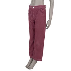 LORO PIANA Winter Rose pink 2021 LAN STRETCH CORDUROY Pants 44 L