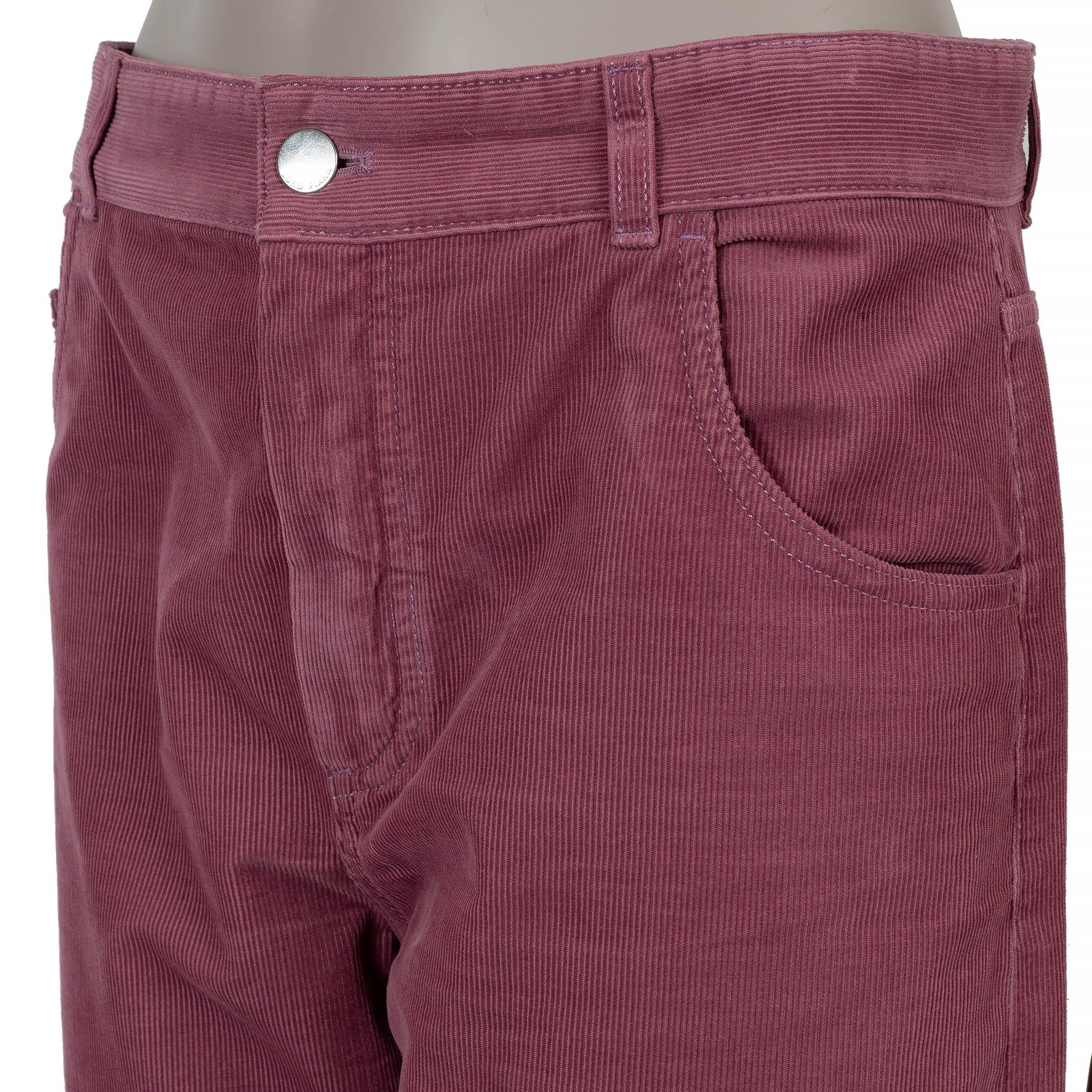Women's LORO PIANA Winter Rose pink 2021 LAN STRETCH CORDUROY Pants 44 L For Sale