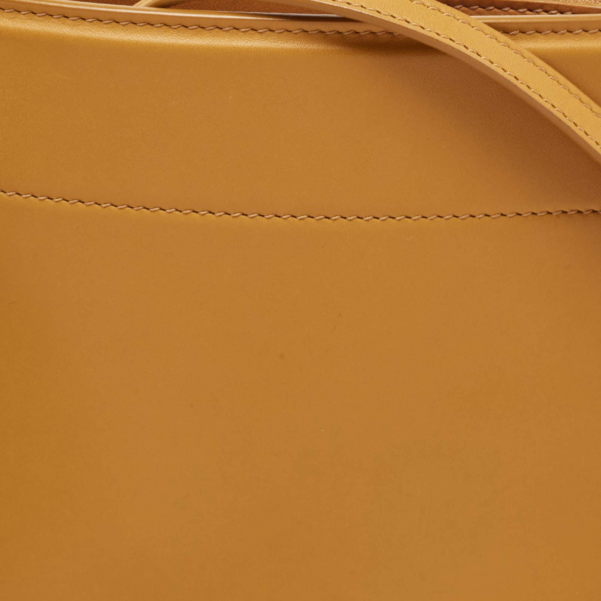 Loro Piana Yellow Leather And Suede My Way Crossbody Bag 6