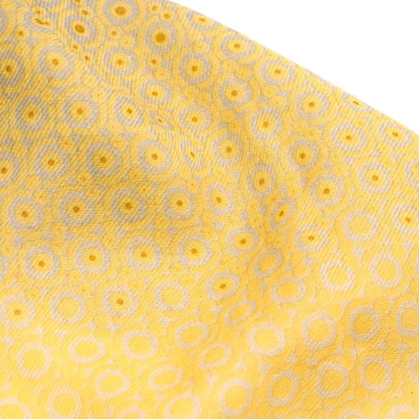 Women's Loro Piana Yellow Ombre Embroidered Cashmere & Silk Blend Scarf