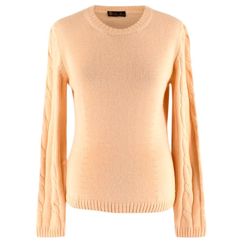 Loro Piana Yellow Silk & Cashmere Knit Sweater - Size US 6 