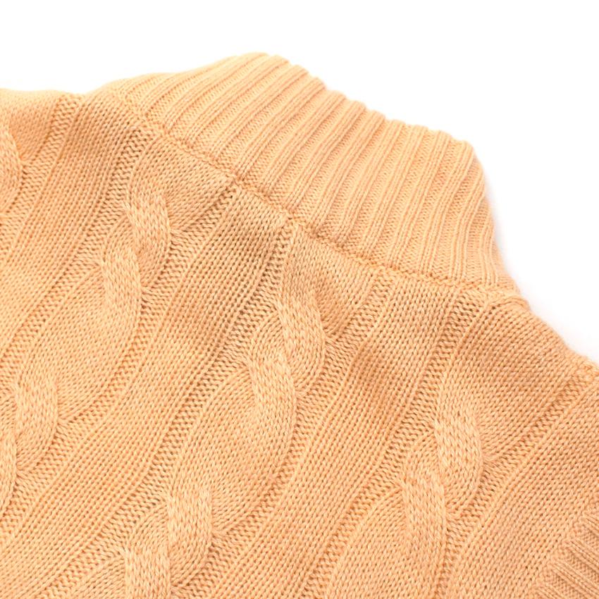Loro Piana Yellow Silk & Cashmere Knit Zipped Vest - Size US 6 For Sale 3