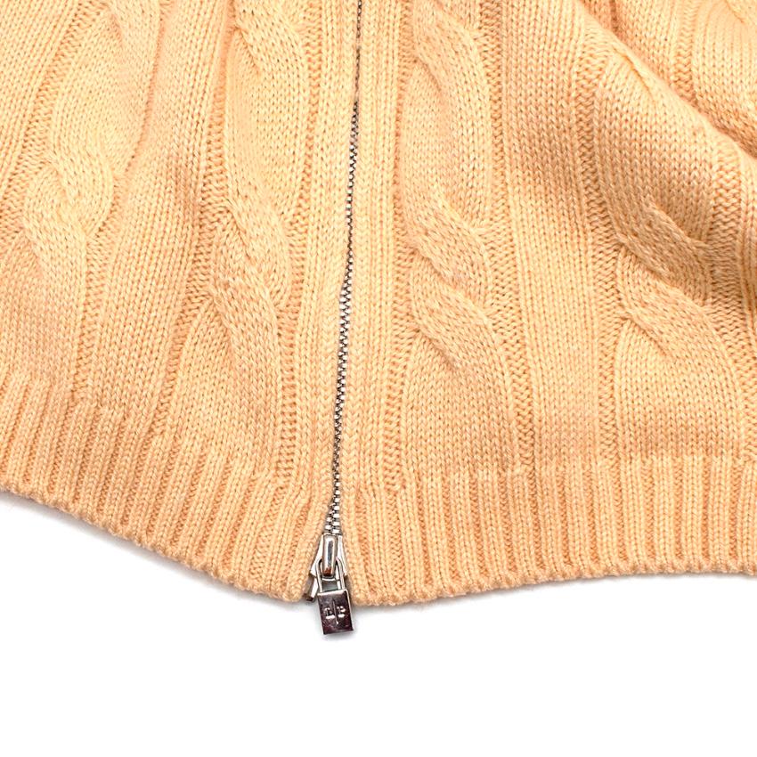 Women's Loro Piana Yellow Silk & Cashmere Knit Zipped Vest - Size US 6 For Sale