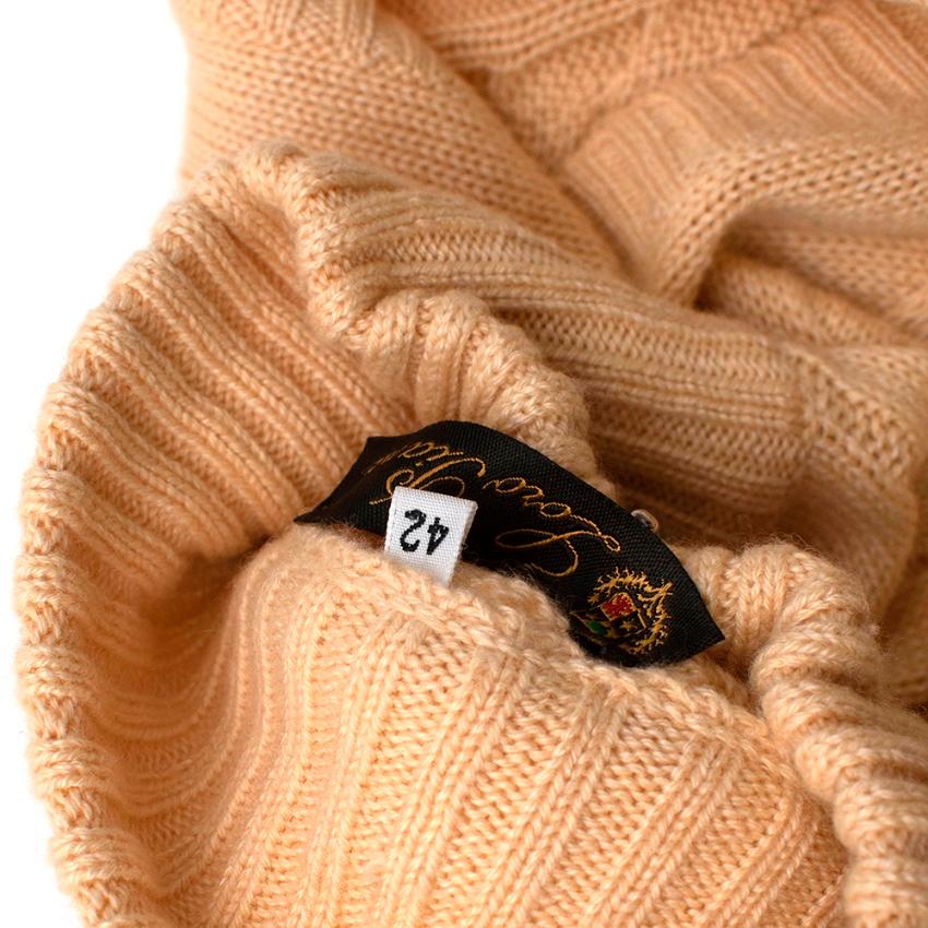 Loro Piana Yellow Silk & Cashmere Knit Zipped Vest - Size US 6 For Sale 2