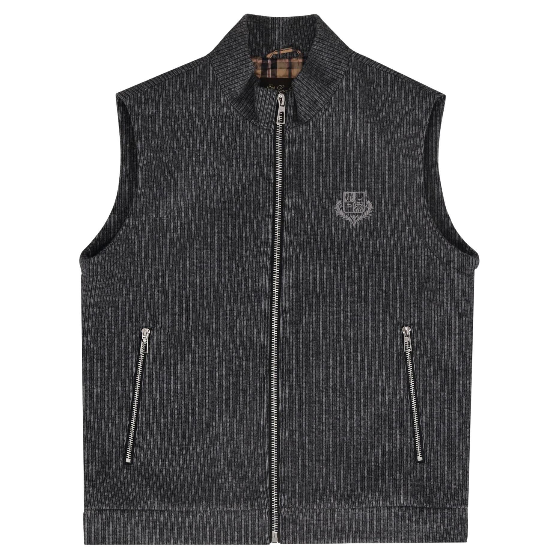 Loro Piana Zip-Up Logo-Embroidered Cashmere Vest