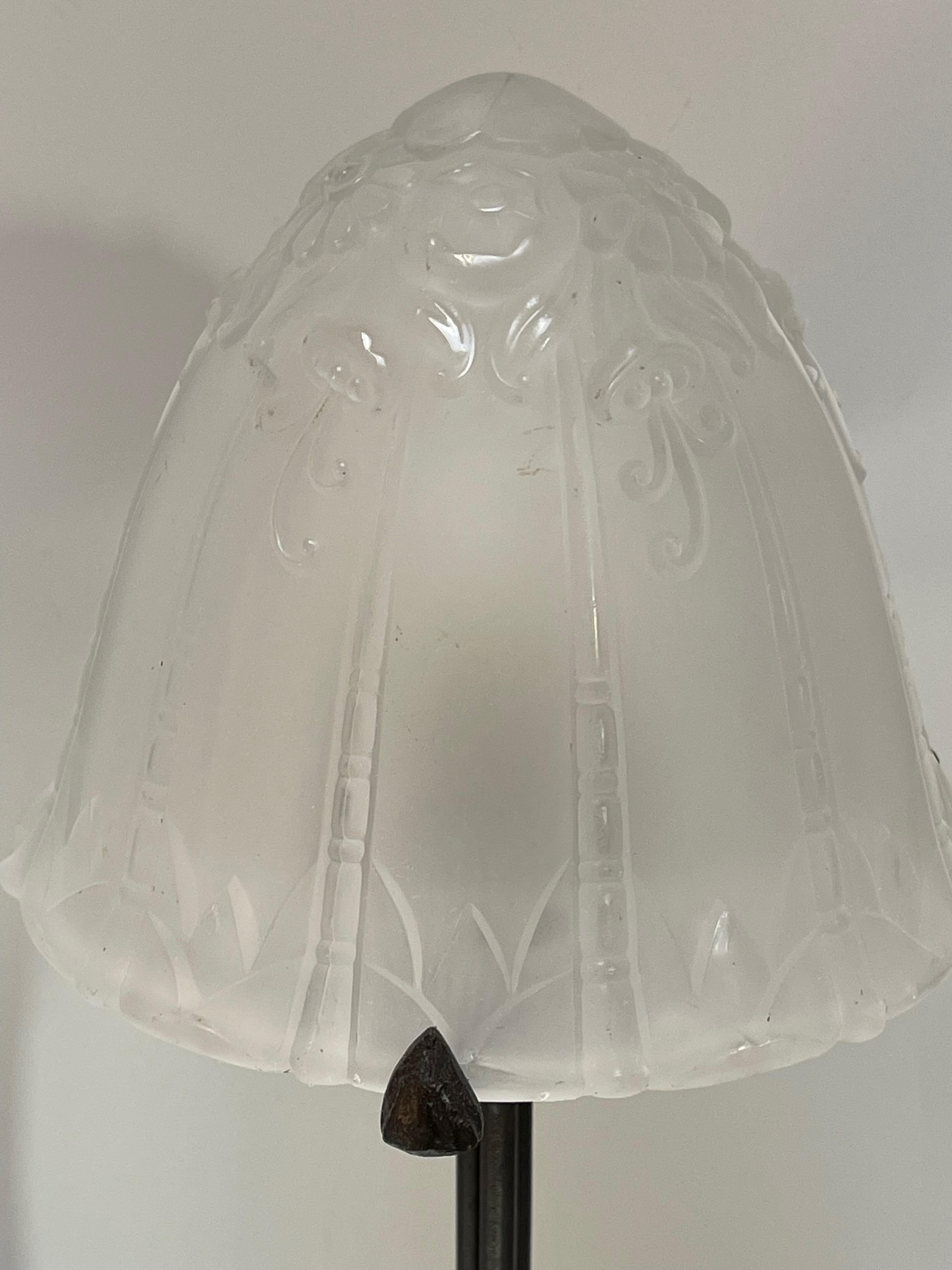 Lorrain Art-Déco-Lampe im Angebot 1