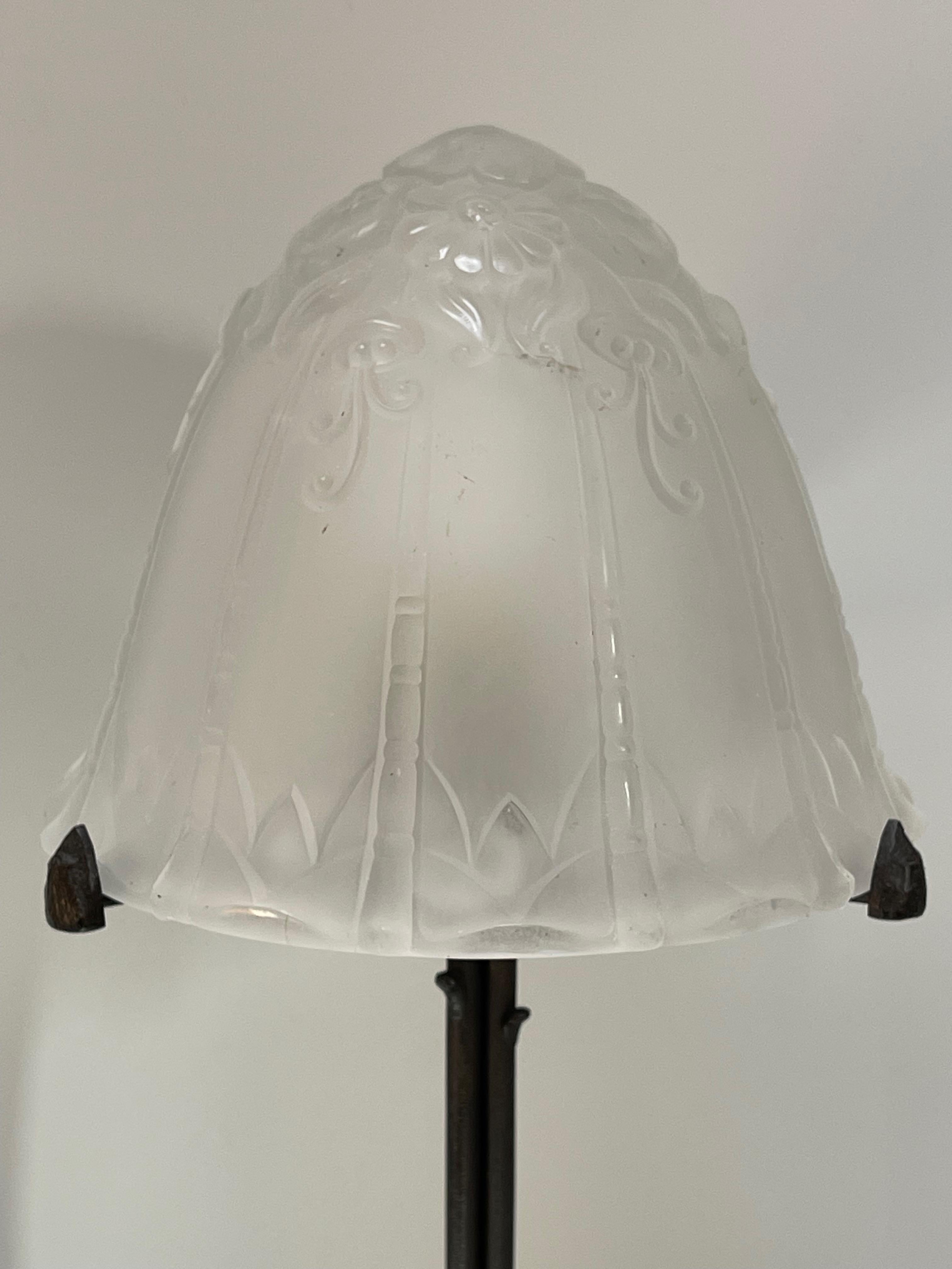 Lorrain Art-Déco-Lampe im Angebot 2
