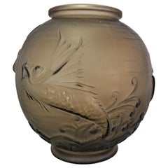 Lorrain/ Daum Art Deco Glass Fish Vase