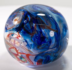 Lorraine Austin for Snake Oil Paperweight, American Studio Art Glass