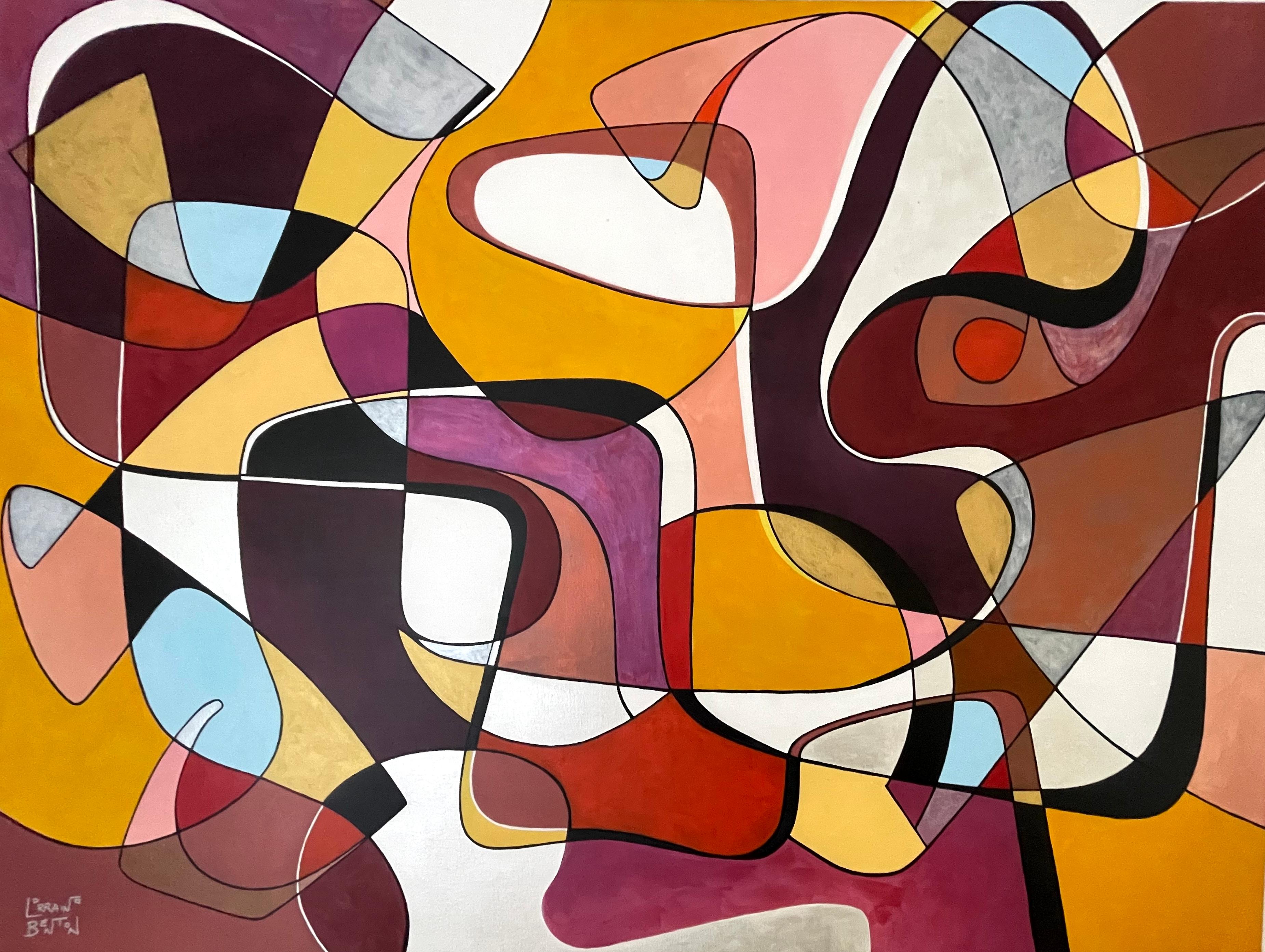 Interlocking Landscapes, Contemporary Abstract Painting