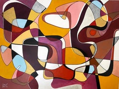 Interlocking Landscapes, Contemporary Abstract Painting