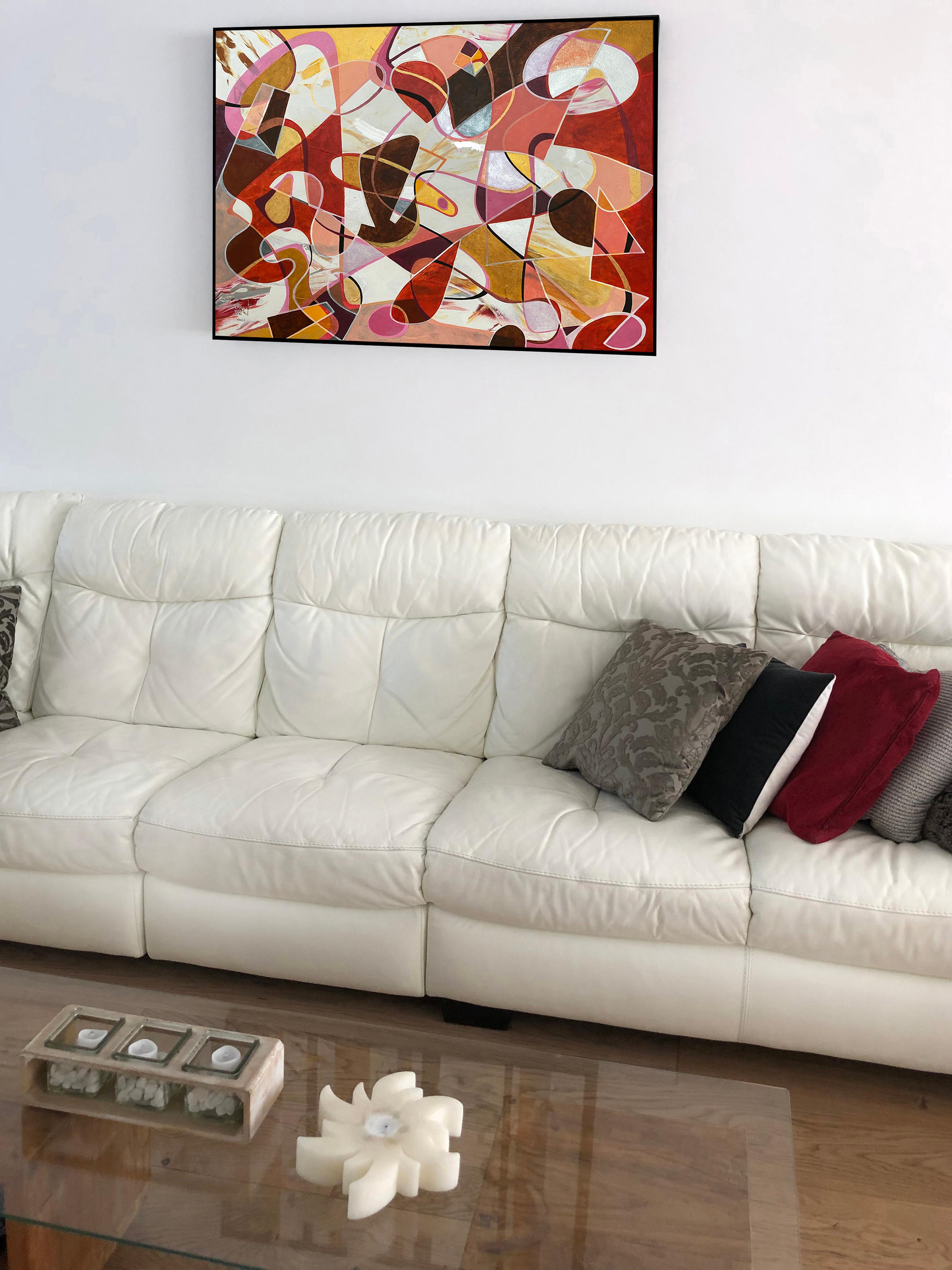 Caos organizzato VI. Pittura astratta contemporanea - Painting di Lorraine Benton