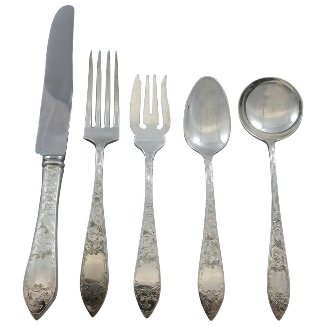 Lorraine by Schofield Sterling Silver Flatware for 8 Set Service 44 pieces