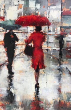 And Yet You Remain by Lorraine Christie, Vertical Framed Impressionist Painting