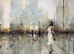 Ask Me by Lorraine Christie - Peinture impressionniste encadrée
