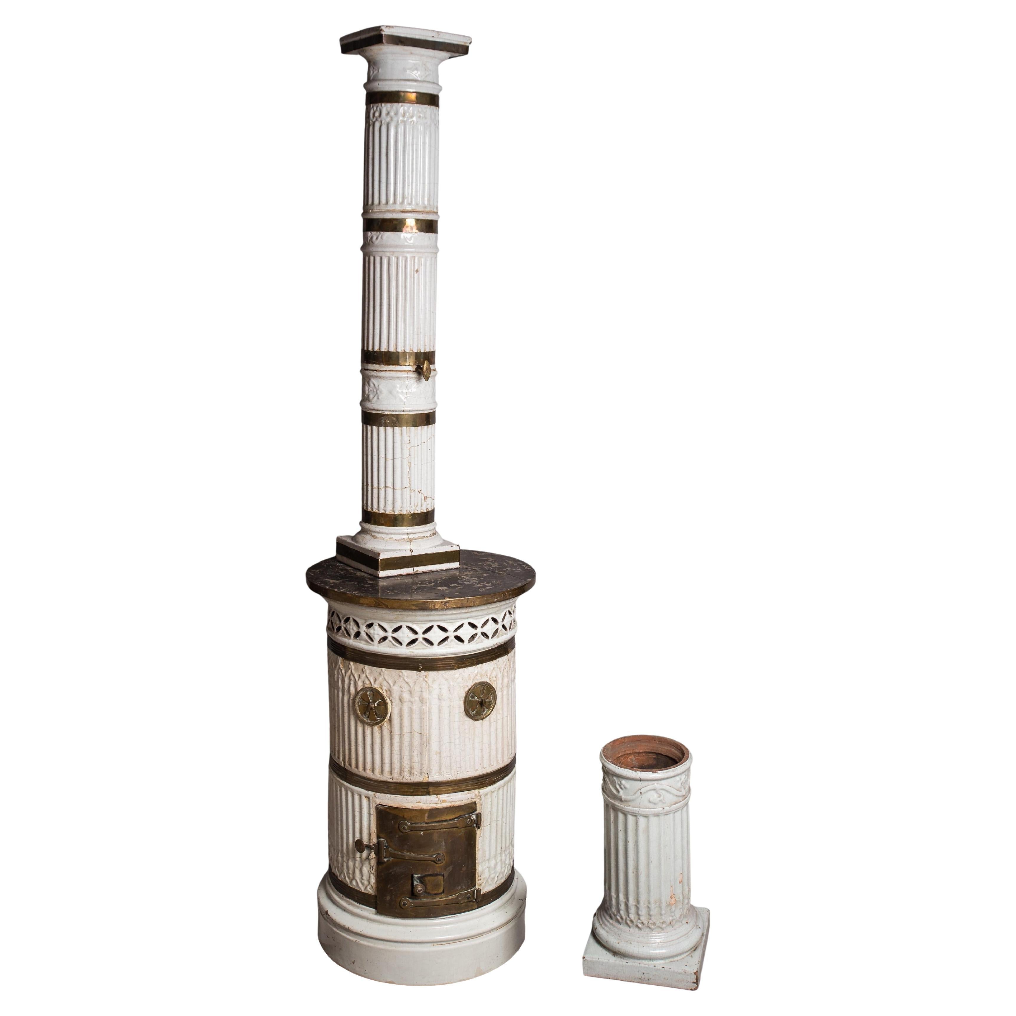 Lorraine Earthenware Stove, France Early 19th Century