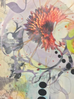 The Sentient Magnolia And The Great Salt Lake One, Encaustic Abstract Painting