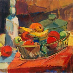 « Nature morte avec un panier de fruits », artiste californienne