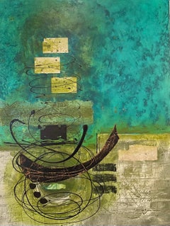 "Fond Memories" Mixed Media Contemporary Abstract Expressionist 