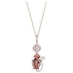 Lorraine Schwartz, collier Speak No Evil Monkey en or jaune 18 carats et diamants