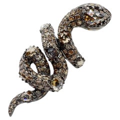 Lorraine Schwartz Champagne Rose Cut Diamond Snake Ring