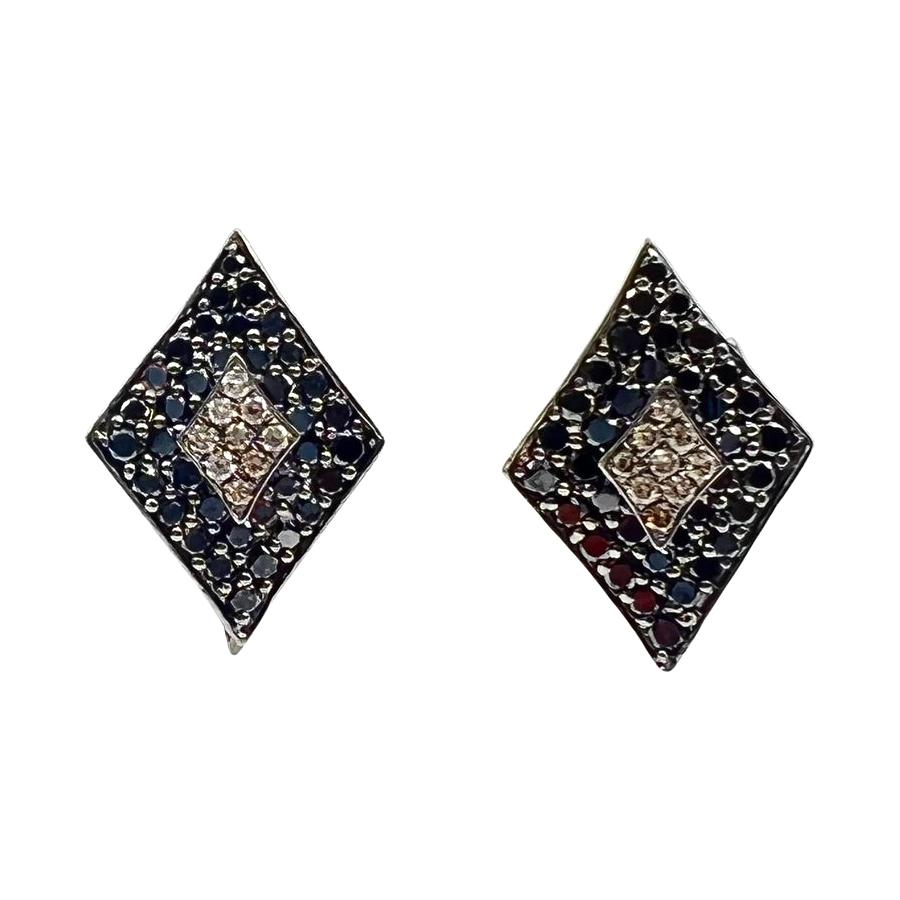 Convertible-Ohrringe von Lorraine Schwartz mit mehrfarbigen Diamanten (Rosenschliff)