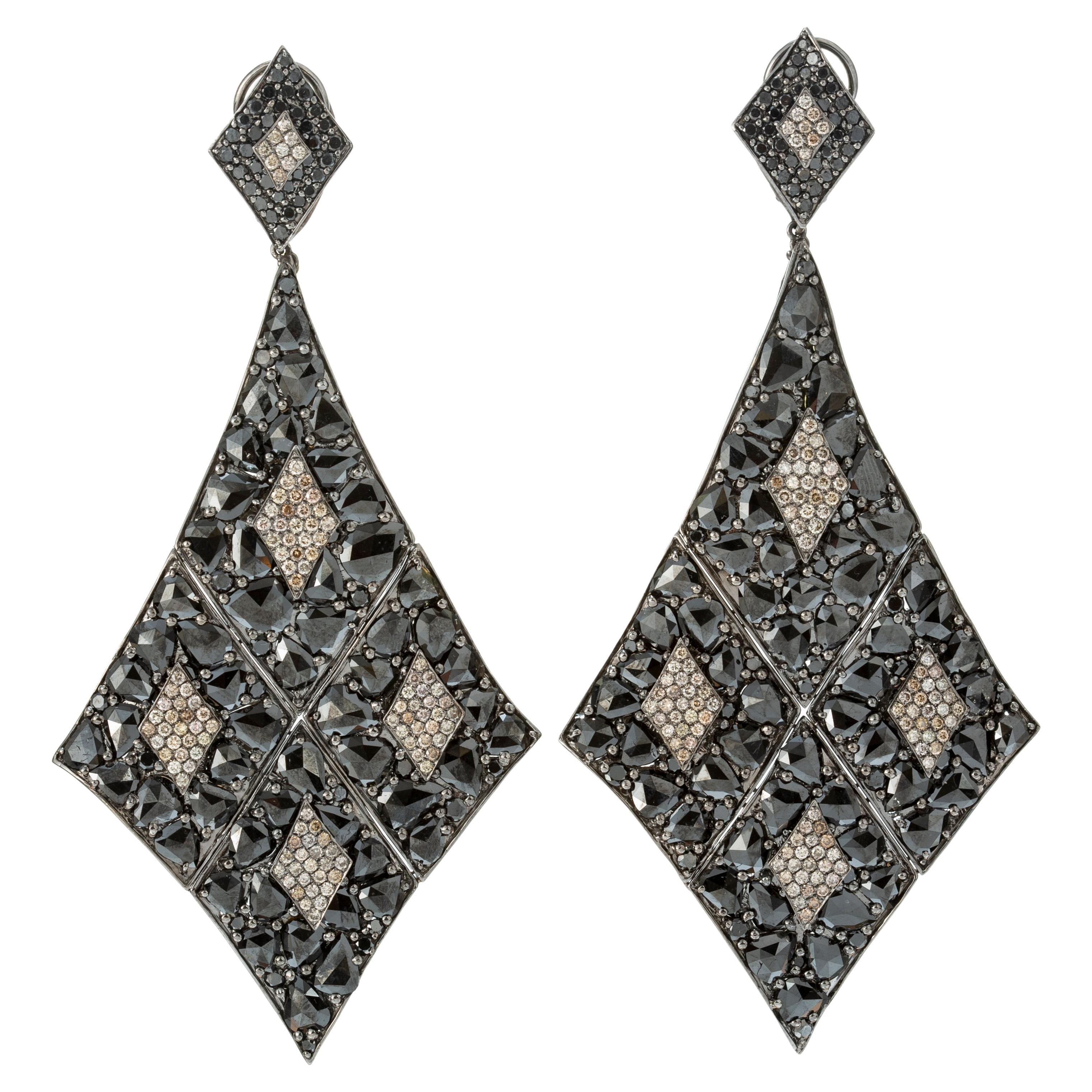 Convertible-Ohrringe von Lorraine Schwartz mit mehrfarbigen Diamanten