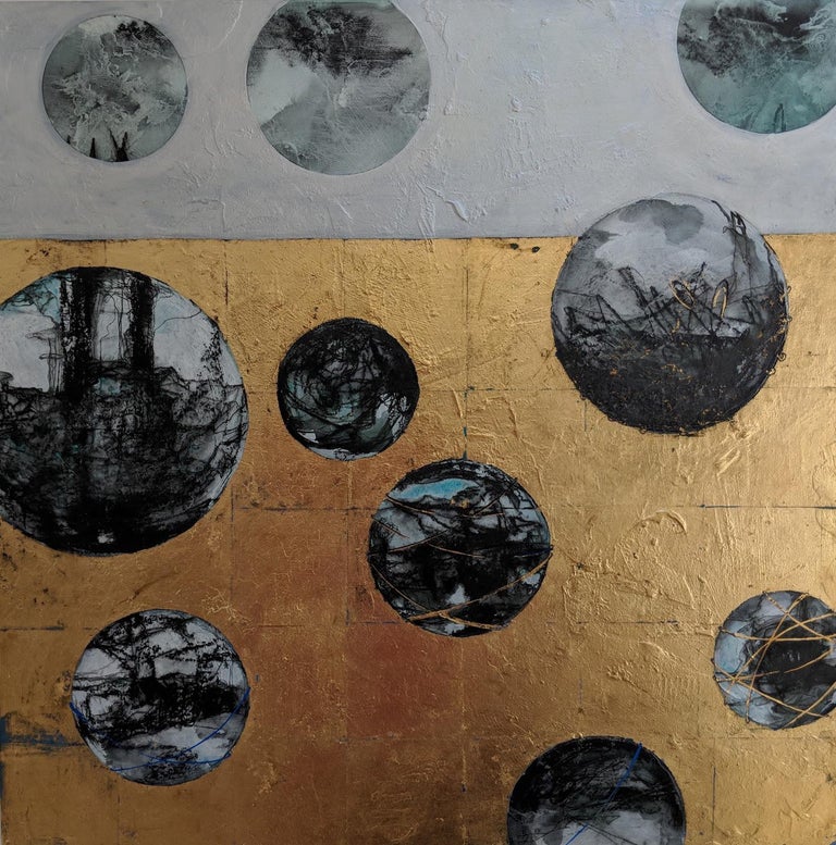 Lorraine Thorne Descending A Mixed Media Painting Modern Art