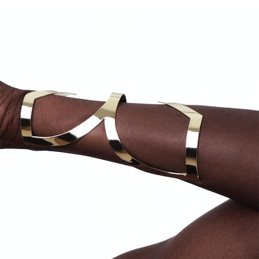 Contemporary Brass Fawohodie Cuff Bracelet by Lorraine West For Sale