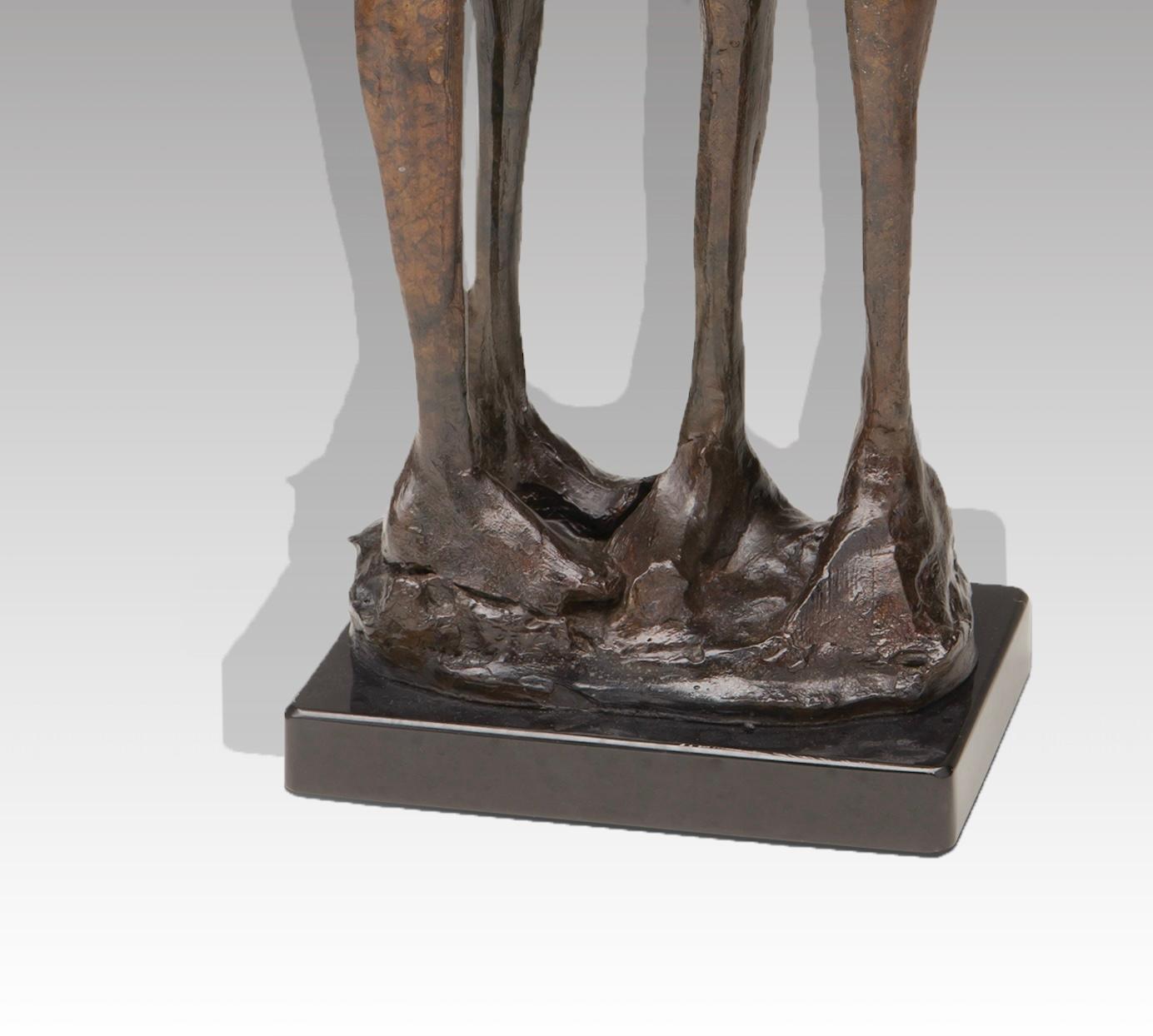 5.75' Heartfelt 2/29 - Gold Figurative Sculpture by Lorri Acott