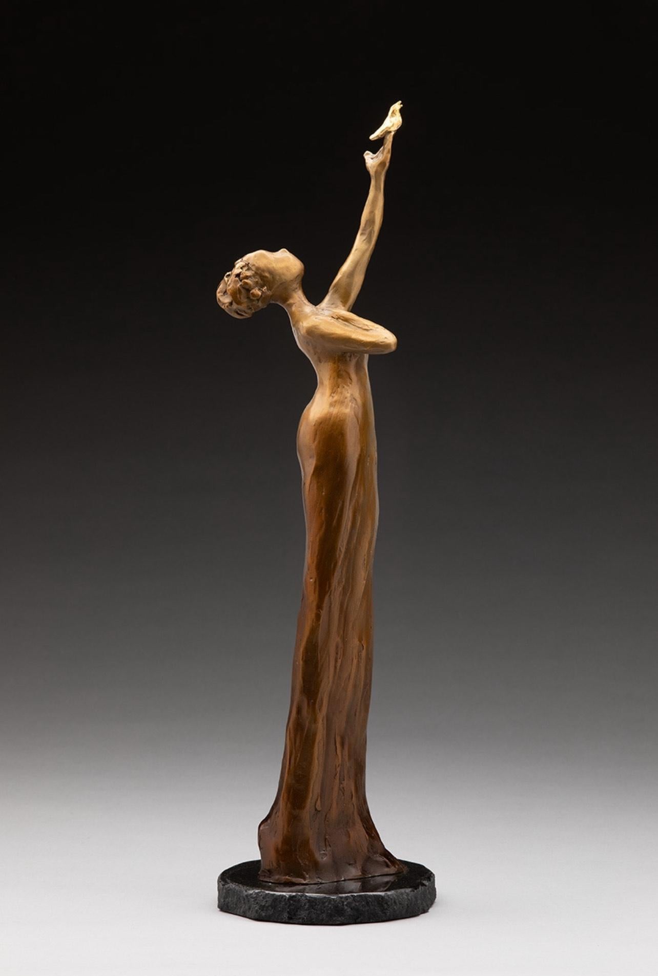 Lorri Acott Figurative Sculpture - Hope Sings 6/49