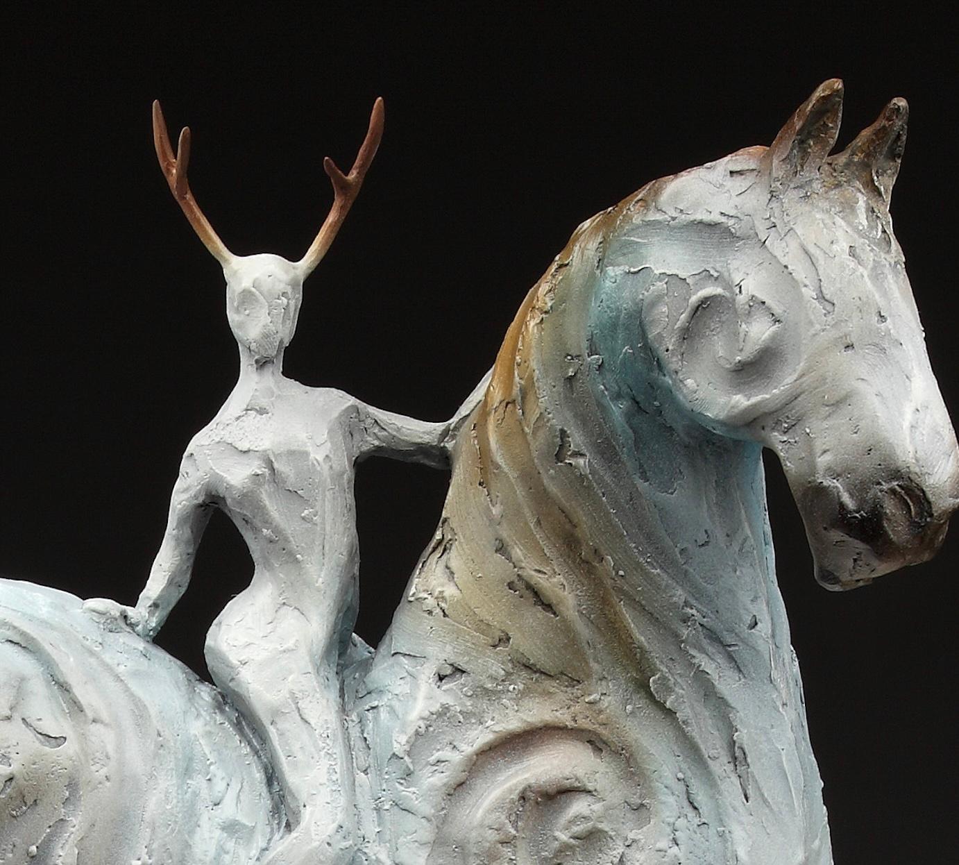 È venuta da me su un cavallo bianco 8/49 - Sculpture di Lorri Acott