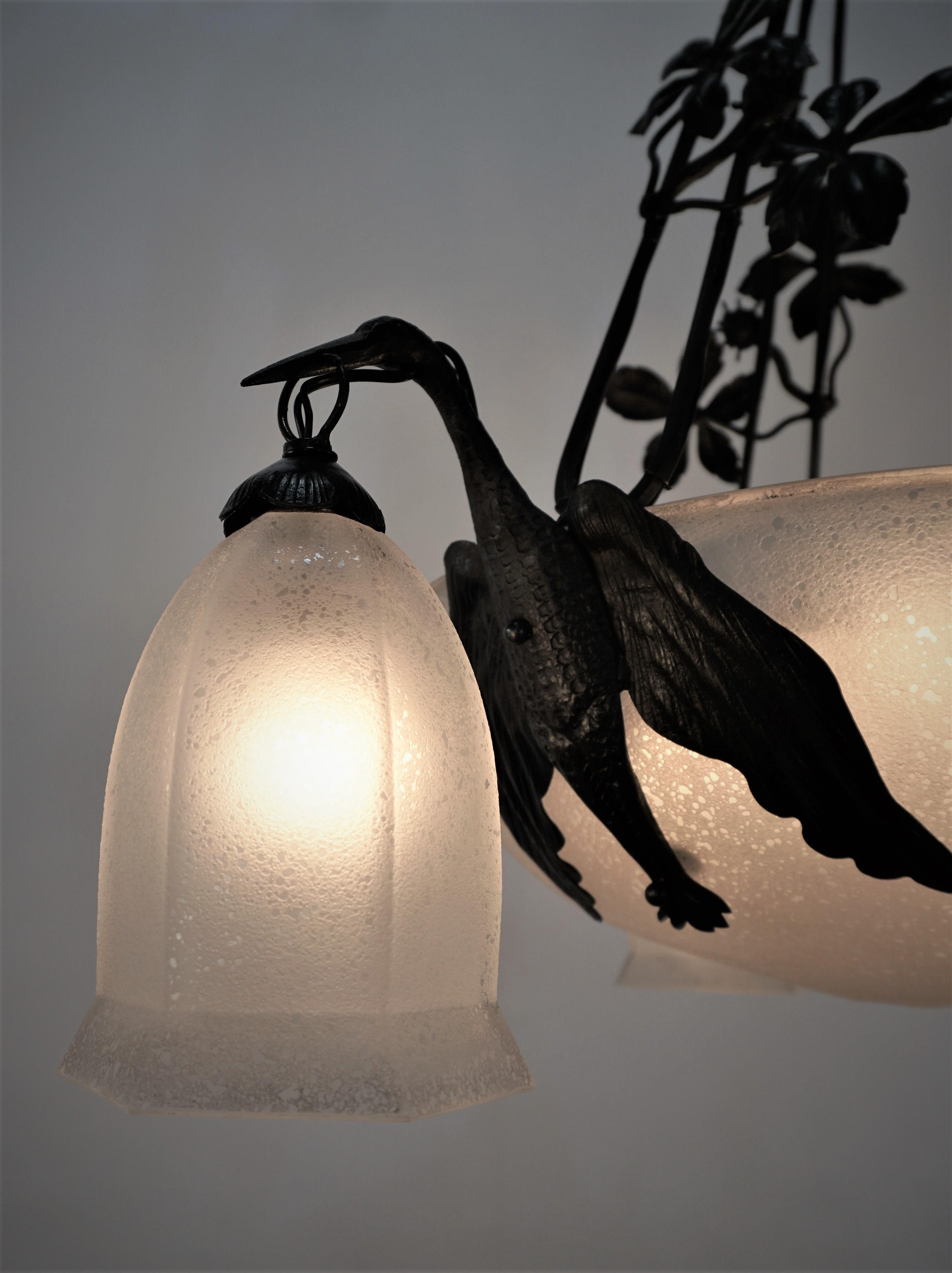 French Art Deco chandelier by the French artist 