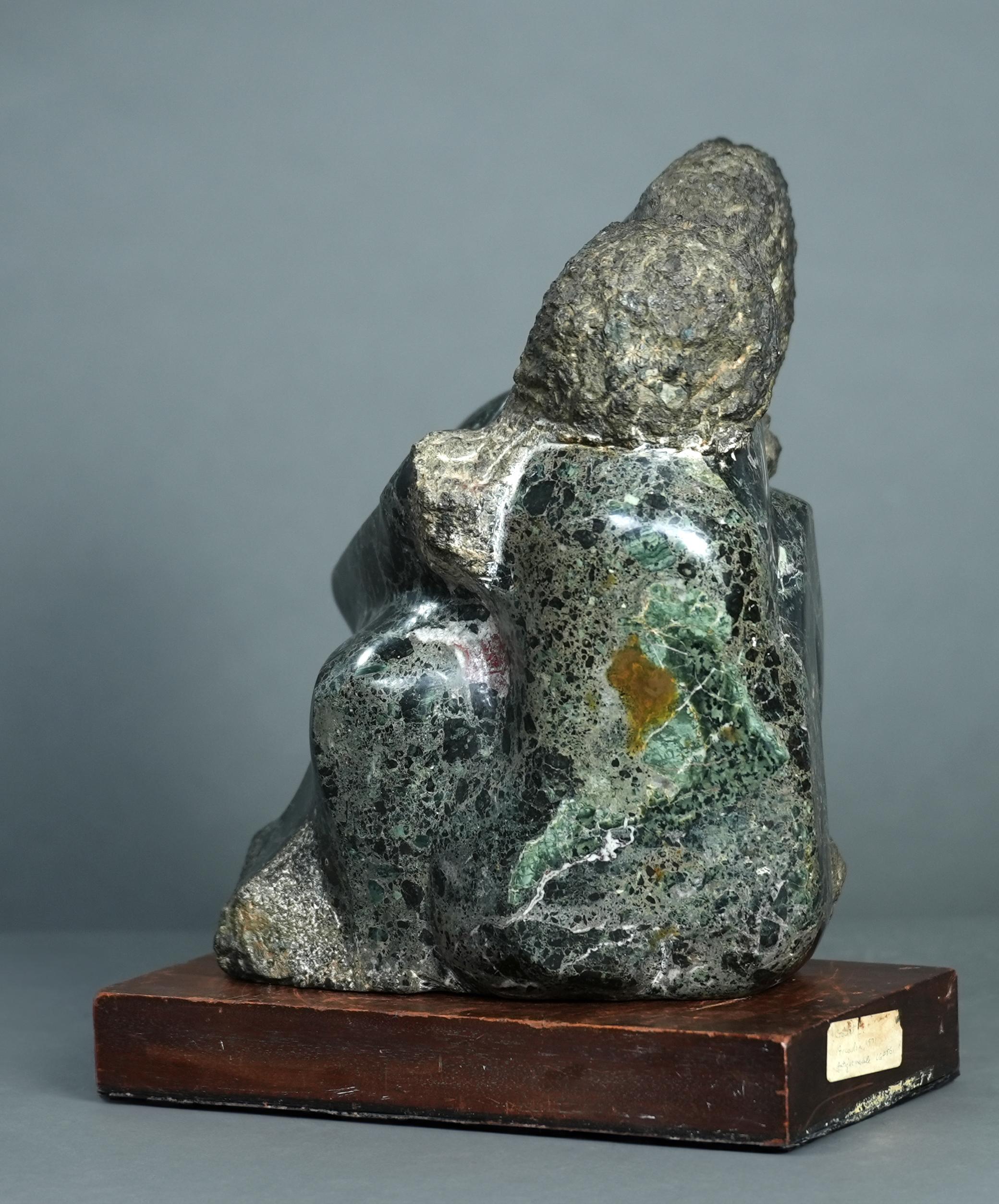 Arcadia - Gray Figurative Sculpture by Lorrie Goulet