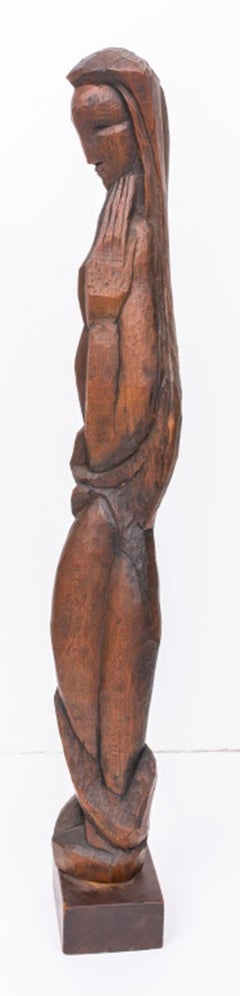 Lorrie Goulet 'Standing Woman' Wood Sculpture