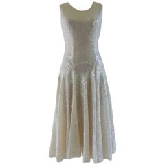 Lorry Newhouse Sequin Summer Dress - White (4)
