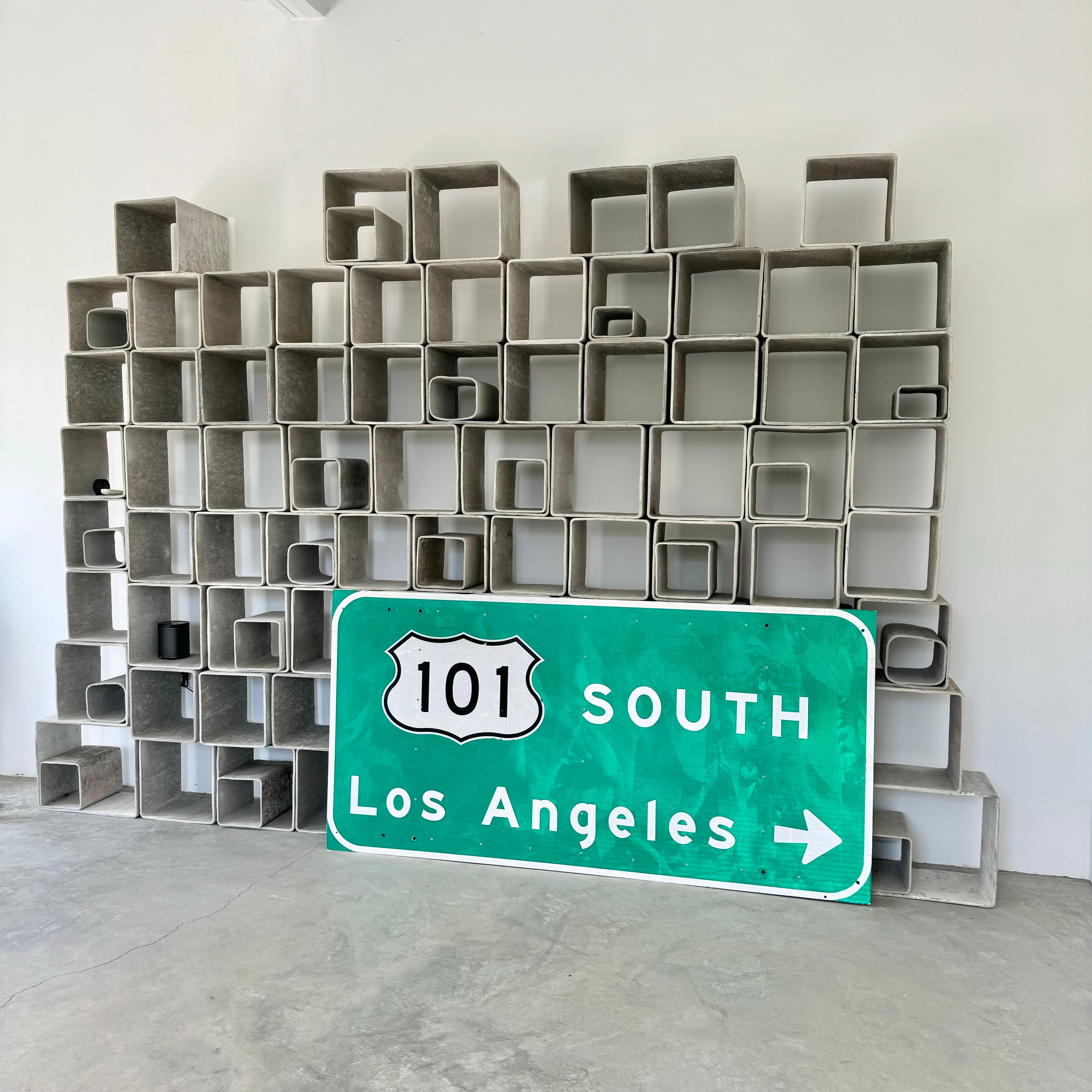 Cool Los Angeles freeway sign retired from the 101 freeway. Made in the late 1990s. This freeway takes you north/ south along the entire west coast of the United States from San Diego to the northern most part of Washington state. It runs through