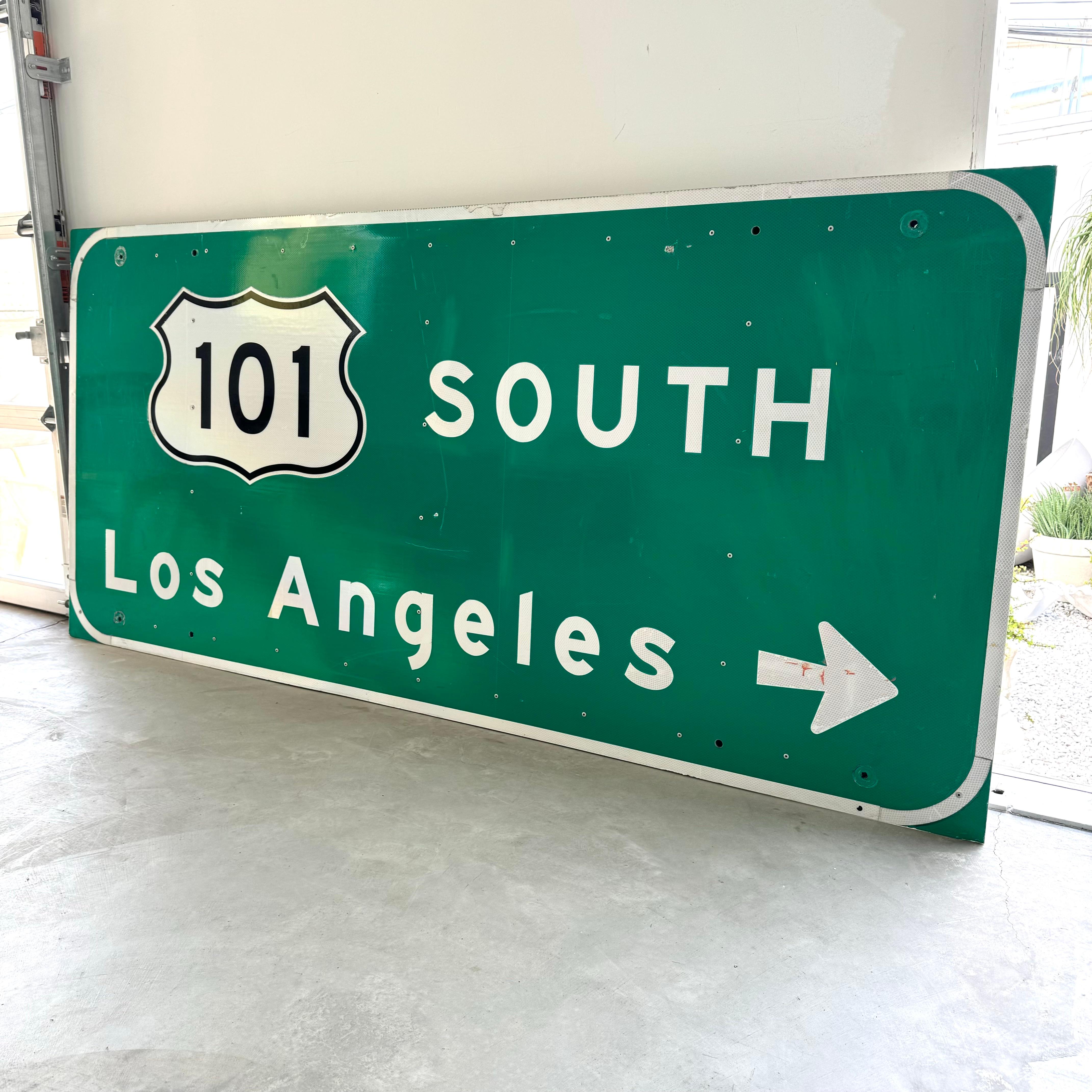 Late 20th Century Los Angeles 101 Freeway Sign, 1990s USA