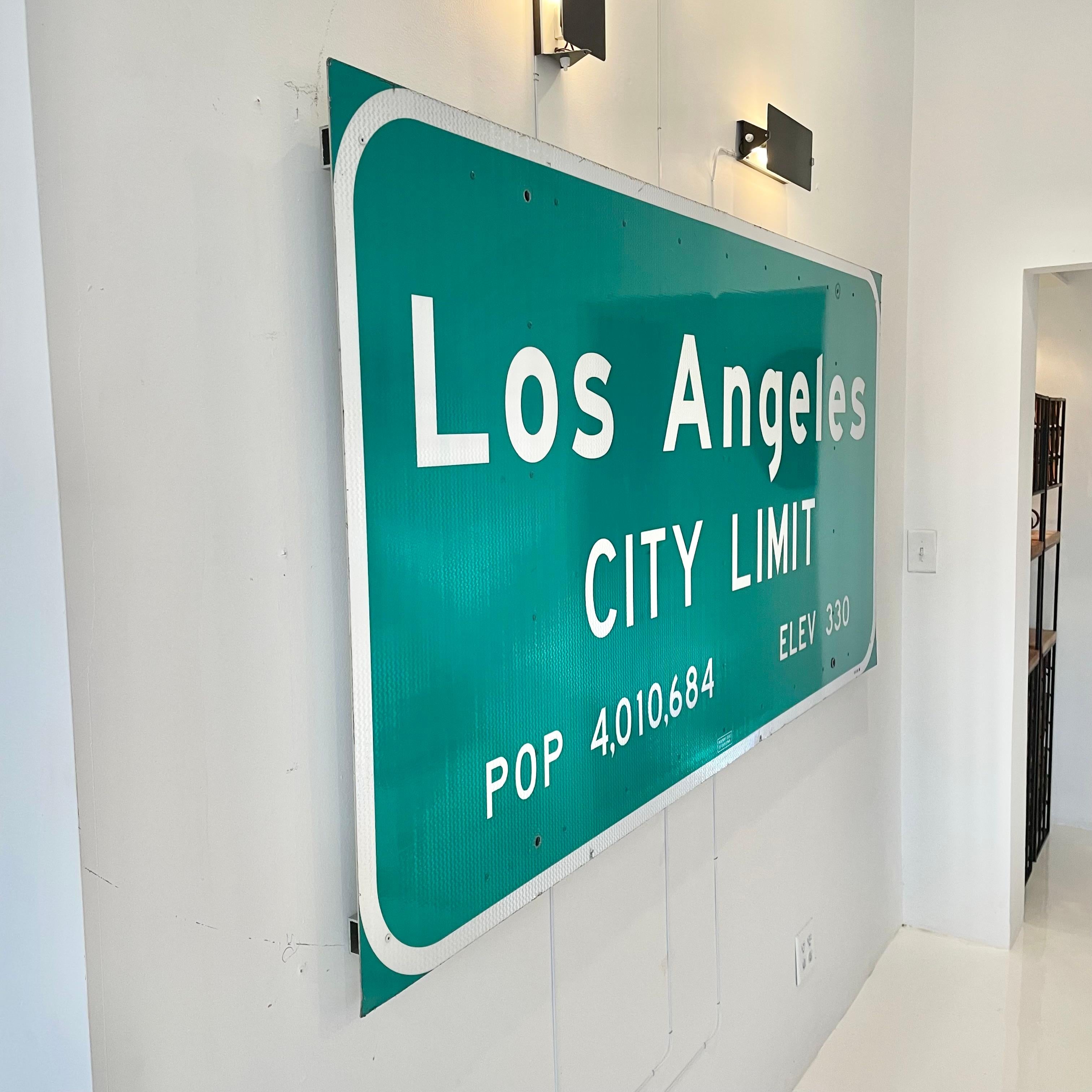 American Los Angeles City Limit Freeway Sign, USA