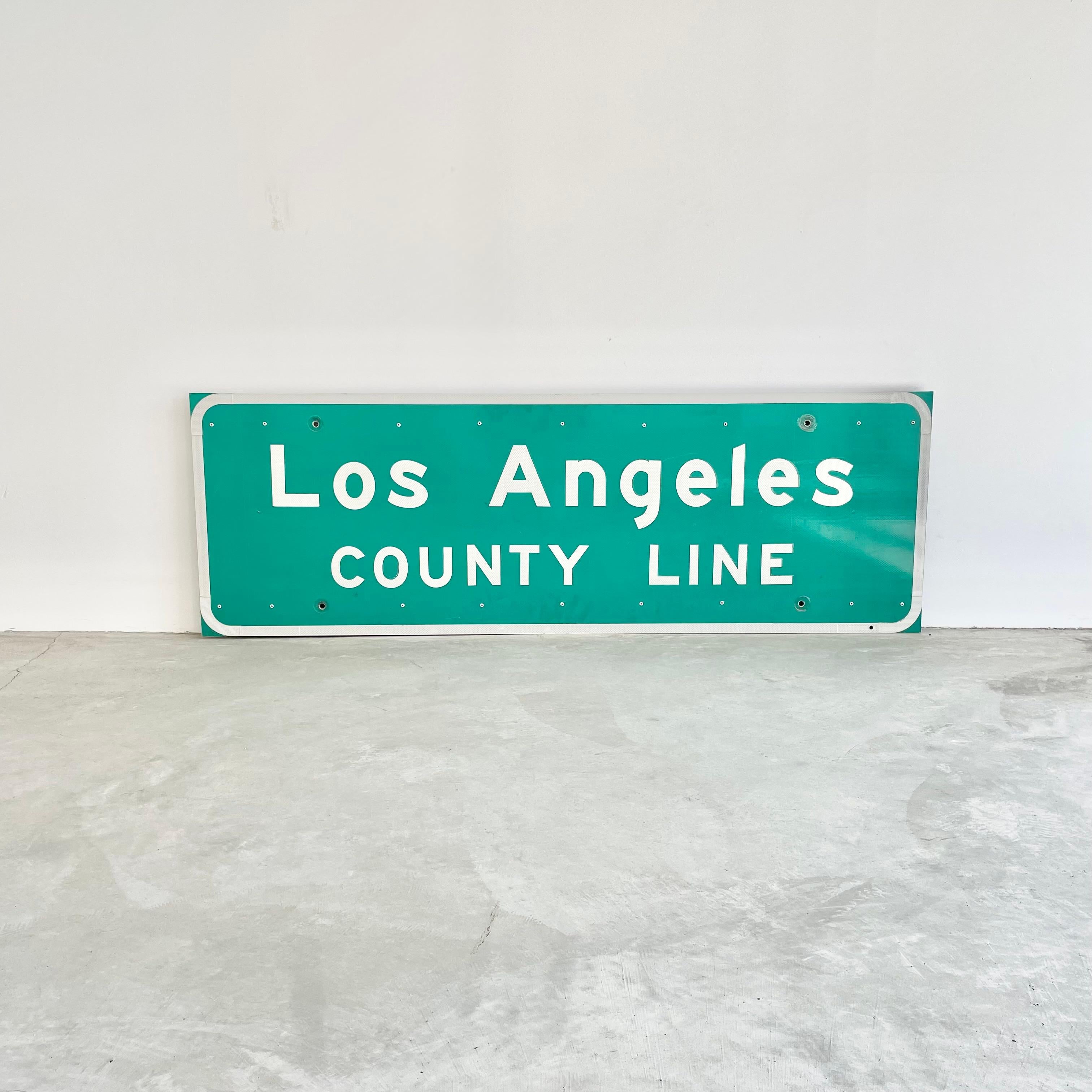 American Los Angeles County Line Freeway Sign, 1990s USA For Sale