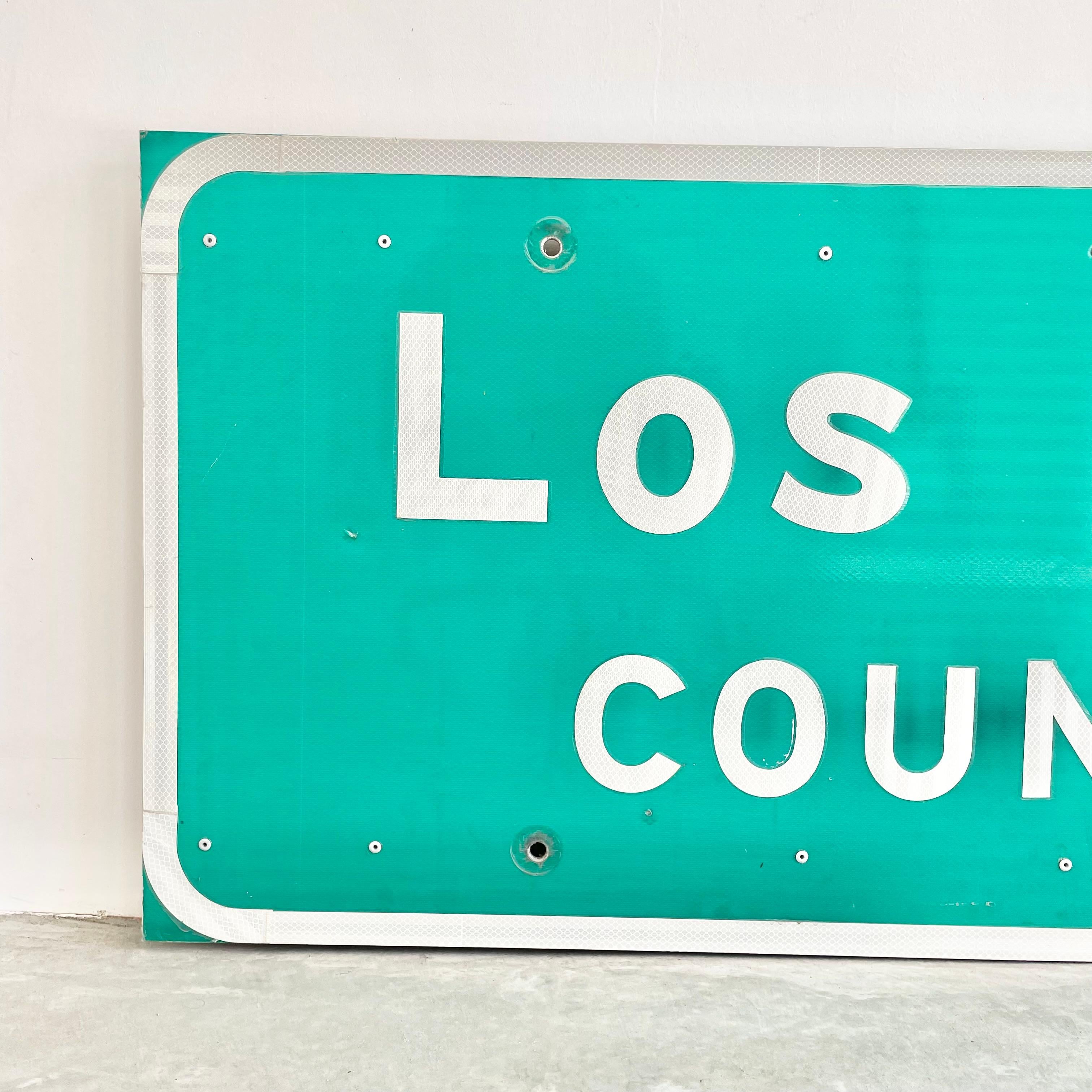 Late 20th Century Los Angeles County Line Freeway Sign, 1990s USA For Sale
