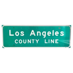 Vintage Los Angeles County Line Freeway Sign, 1990s USA