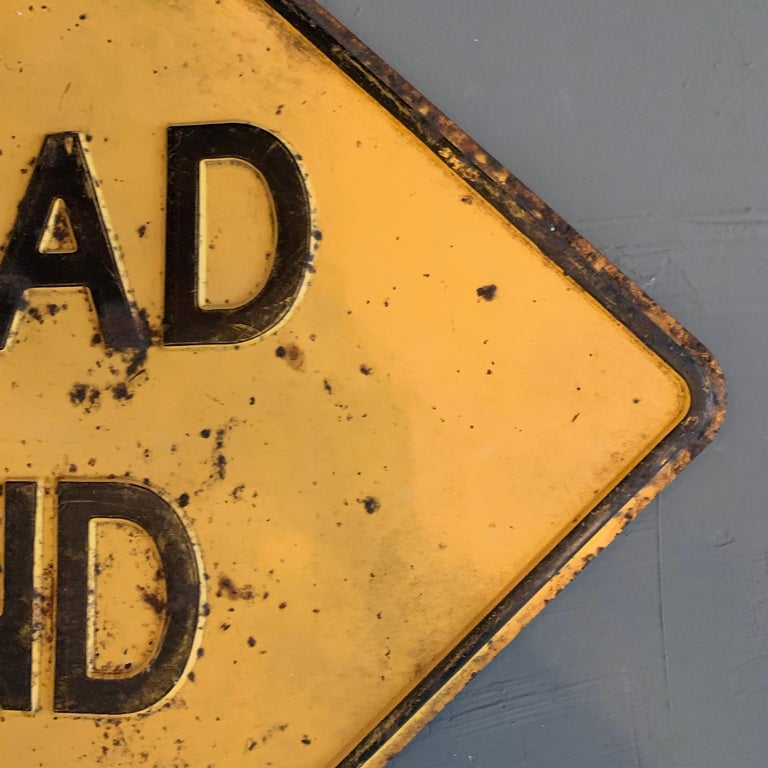 Los Angeles 'DEAD END' Embossed Street Sign For Sale 1