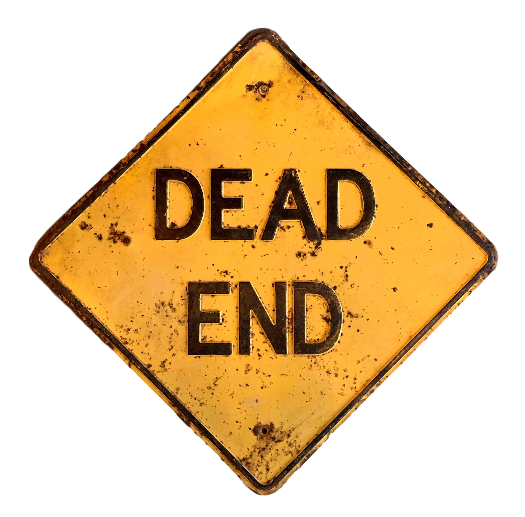 Los Angeles 'DEAD END' Embossed Street Sign For Sale