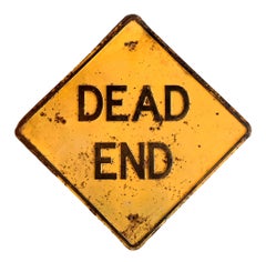 Retro Los Angeles 'DEAD END' Embossed Street Sign