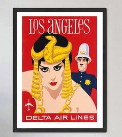Los Angeles – Originalplakat von Delta Air Lines, gestaltet von John Hardy, 1960